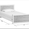 Купить Кровать Koen LOZ90x200 ясень снежный BRW с доставкой по России по цене производителя можно в магазине Другая Мебель в Старом Осколе
