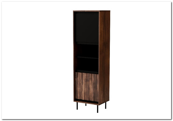 Витрина Halmar SWING W-1 (орех/черный) заказать в Осколе по цене 32 054 руб. с доставкой в Старый Оскол, Губкин, Белгород