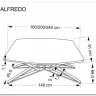 Стол обеденный Halmar ALFREDO 160 (белый мрамор/черный) заказать в Осколе по цене 59 488 руб. с доставкой в Старый Оскол, Губкин, Белгород