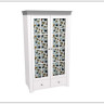 Шкаф 2х дверный со стеклянными дверями  Бейли (массив) по цене 59 970 руб. в магазине Другая Мебель в Старом Осколе