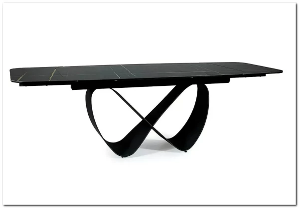 Стол обеденный Signal INFINITY Ceramic 160 раскладной (черный Azario black/черный мат) заказать в Осколе по цене 209 327 руб. с доставкой в Старый Оскол, Губкин, Белгород
