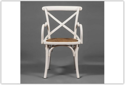 Стул с подлокотниками Secret De Maison CROSS (mod.CB2008) белый (butter white)