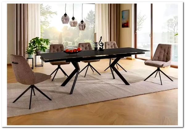 Стол обеденный Signal NORTON 160 (черный/черный) заказать в Осколе по цене 86 973 руб. с доставкой в Старый Оскол, Губкин, Белгород