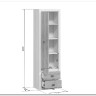 Шкаф Koen REG1D2S ясень снежный BRW заказать в Осколе по цене 12 810 руб. с доставкой в Старый Оскол, Губкин, Белгород