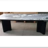 Стол АДАЖИО 240 (320) см MINERAL STONE NATURAL, керамика / Черный каркас заказать в Осколе по цене 123 150 руб. с доставкой в Старый Оскол, Губкин, Белгород
