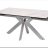 Стол BELLUNO 160 MARBLES KL-99 Белый мрамор матовый итальянская керамика/ белый каркас заказать в Осколе по цене 99 320 руб. с доставкой в Старый Оскол, Губкин, Белгород
