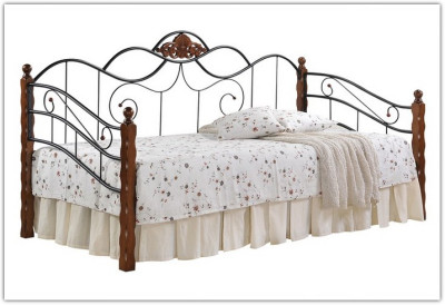 Кровать CANZONA 90*200 (Day bed) красный дуб/черный