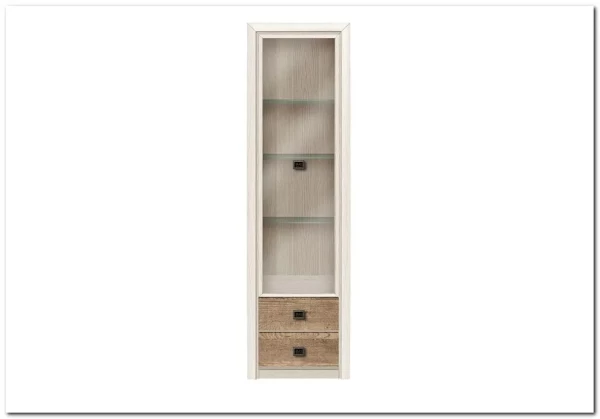 Витрина Koen REG1W2S ясень снежный BRW заказать в Осколе по цене 15 930 руб. с доставкой в Старый Оскол, Губкин, Белгород