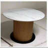 Стол MESA D120 цвет БЕЛЫЙ МРАМОР M326 / Каркас OAK, DISAUR заказать в Осколе по цене 68 300 руб. с доставкой в Старый Оскол, Губкин, Белгород