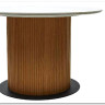 Стол MESA D120 цвет БЕЛЫЙ МРАМОР M326 / Каркас OAK, DISAUR заказать в Осколе по цене 68 300 руб. с доставкой в Старый Оскол, Губкин, Белгород