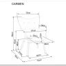 Кресло Signal CARMEN VELVET (бежевый) заказать в Осколе по цене 23 645 руб. с доставкой в Старый Оскол, Губкин, Белгород