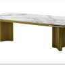 Стол АДАЖИО-2 240 (320) см ARCTIC OCEAN, керамика / Золотой каркас заказать в Осколе по цене 123 150 руб. с доставкой в Старый Оскол, Губкин, Белгород